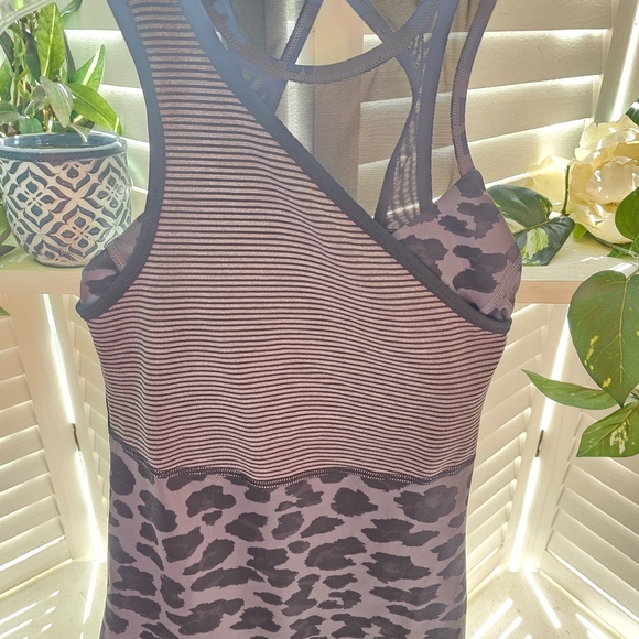 lululemon athletica Gray and Black Meshed Up Tank Top 1333 SMALL - Picture 2 of 7